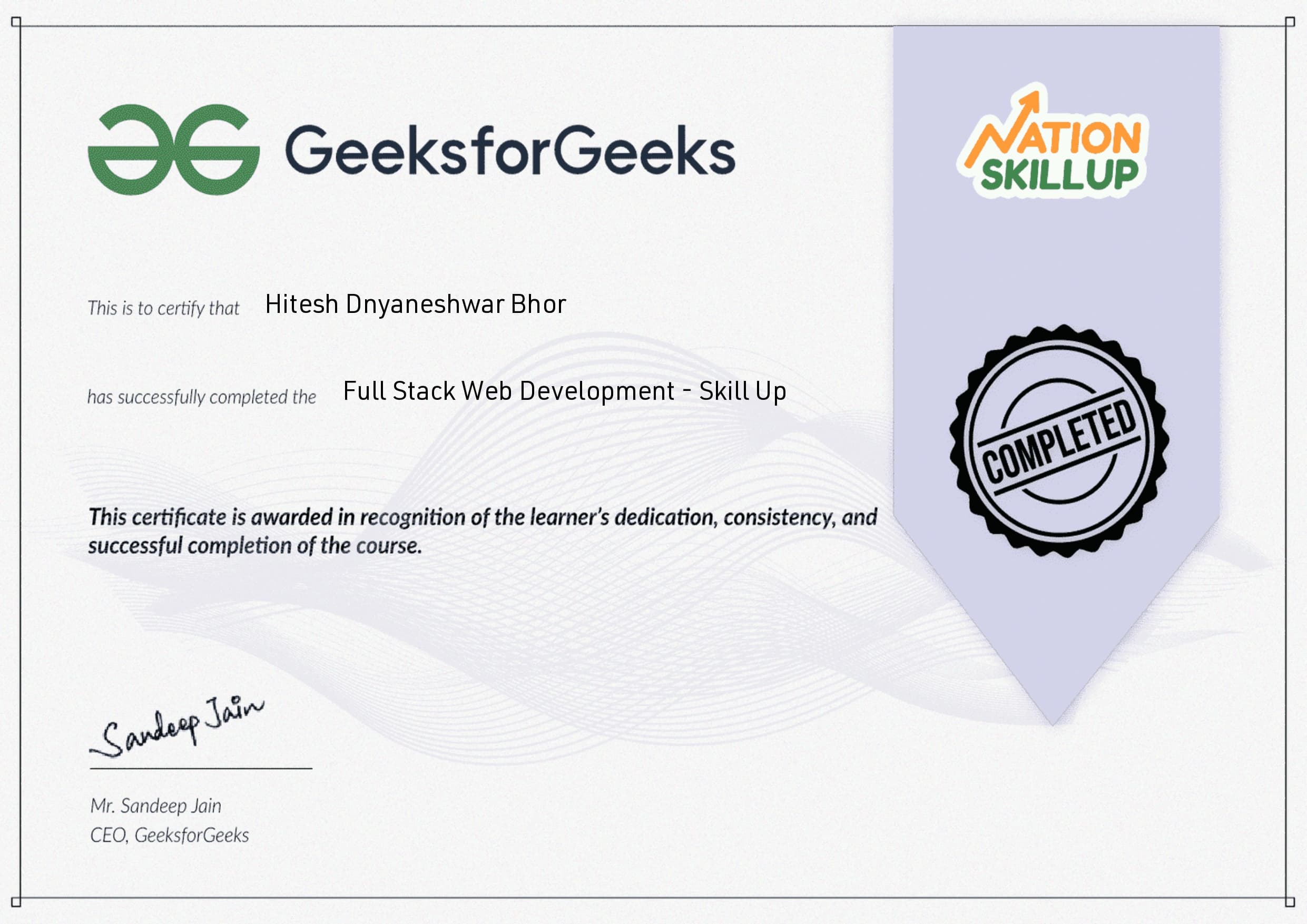 Full Stack Web Development